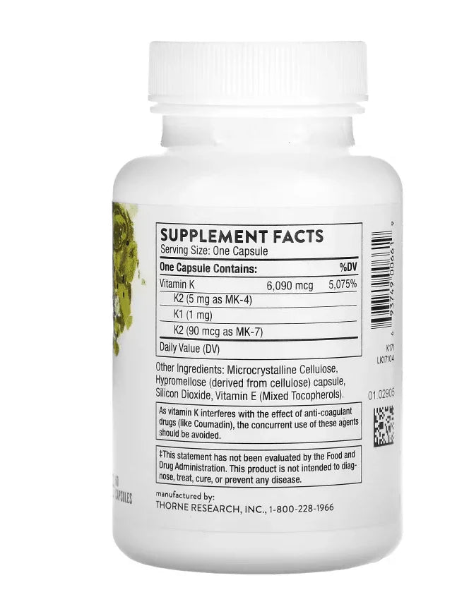 3-K Completeâ„¢ (Vitamin K) - 60 Veg Caps - Thorne - welzo