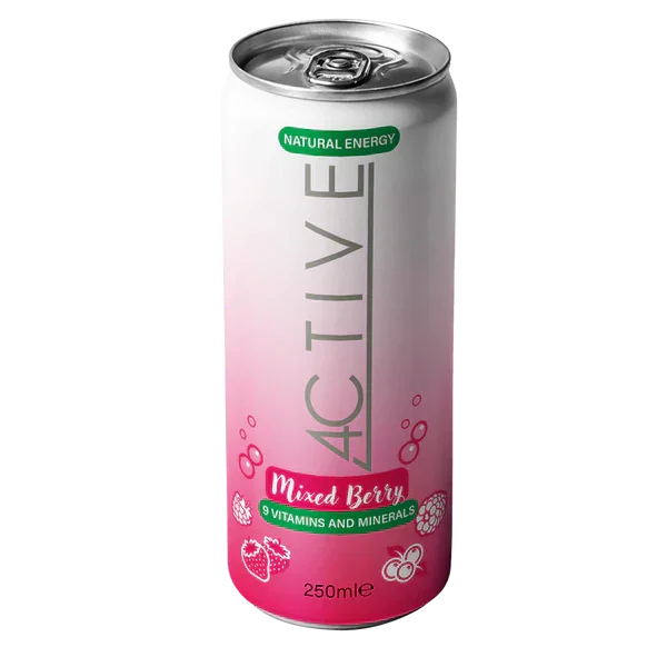 4CTIVE Natural Energy 12x250ml Mixed Berry