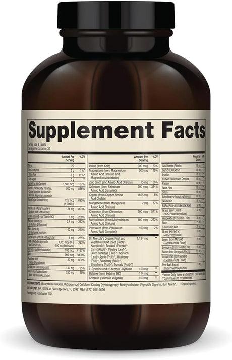 Dr Mercola Whole Food Multivitamin Plus - 240 Tablets