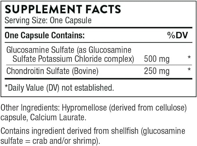 Thorne Research Glucosamine Chondroitin, 90 Veggie Caps