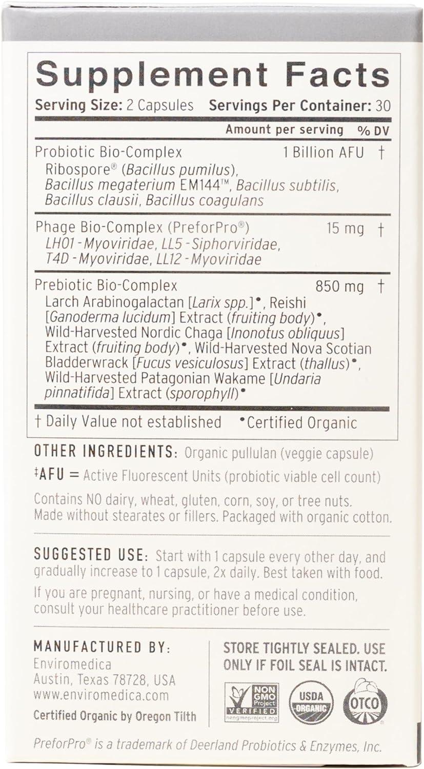 Enviromedica Terraflora Advanced Care - Broad Spectrum Synbiotic (soil-based) - 60 Capsules