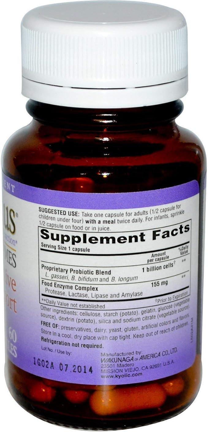 Kyolic - Kyo Dophilus, Probiotics Plus Enzymes, 60 Capsules