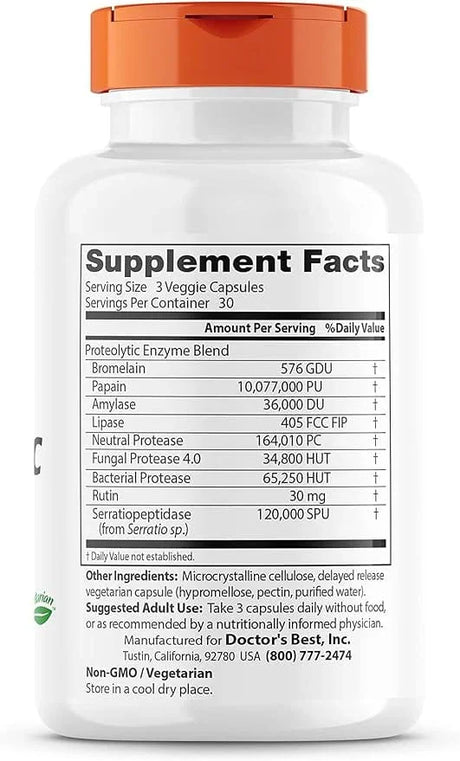 Doctor's Best Proteolytic Enzymes, 90 Delayed Release Capsules