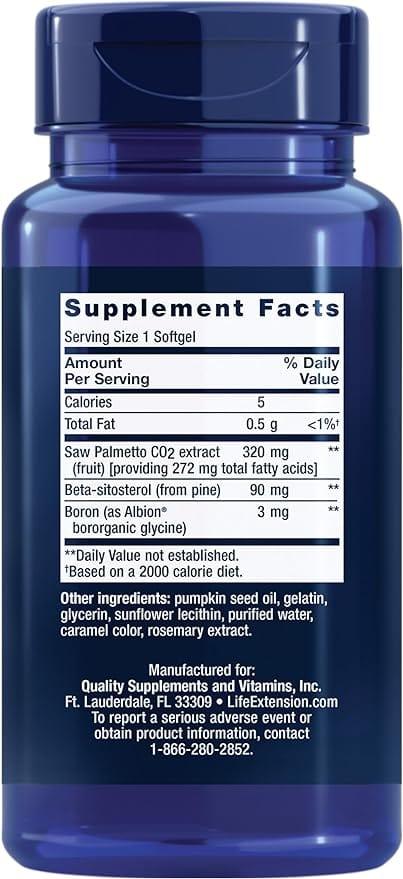 Life Extension PalmettoGuard® - Saw Palmetto with Beta Sitosterol, 30 Softgels