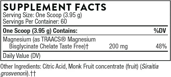Thorne Research Magnesium Bisglycinate Powder 187g