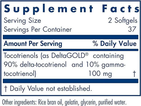 Nutricology / Allergy Research Group, Delta-Fraction Tocotrienols, 50 mg, 75 Softgels