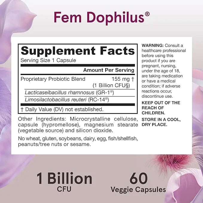 Jarrow Formulas Fem-Dophilus (Shelf Stable), 60 Capsules