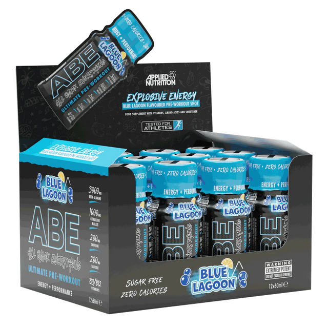 Applied Nutrition ABE (All Black Everything) Shots 12x60ml Blue Lagoon