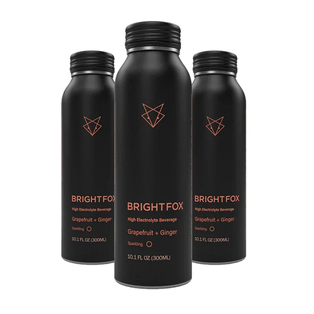 BRIGHTFOX Sparkling Electrolyte Beverage 12x300ml Grapefruit & Ginger