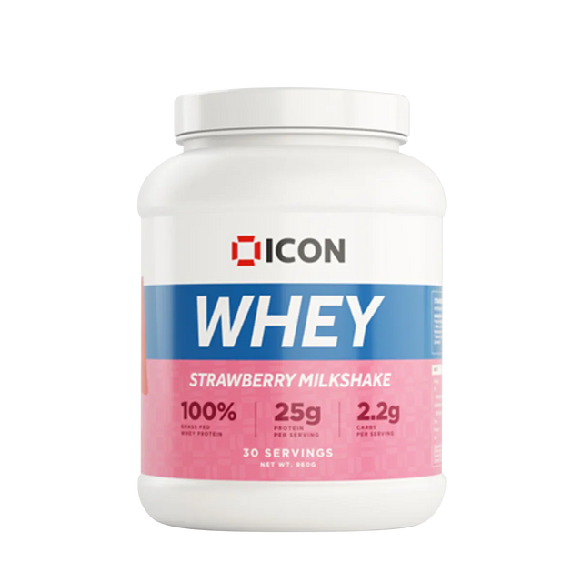 ICON Nutrition 100% Whey Protein 960g Strawberry Milkshake