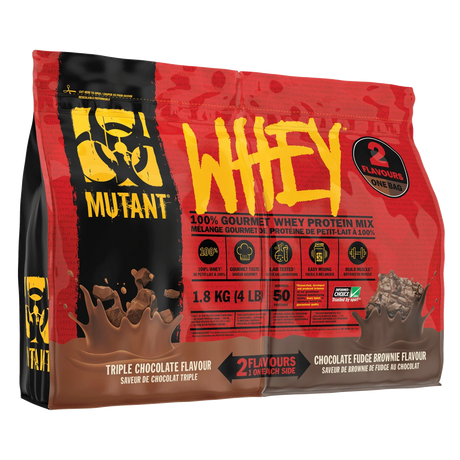 Mutant Whey Dual Chamber 1.8kg Triple Chocolate & Chocolate Fudge Brownie