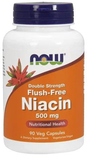 NOW Foods Niacin Flush-Free, 500mg (Double Strength) - 90 vcaps
