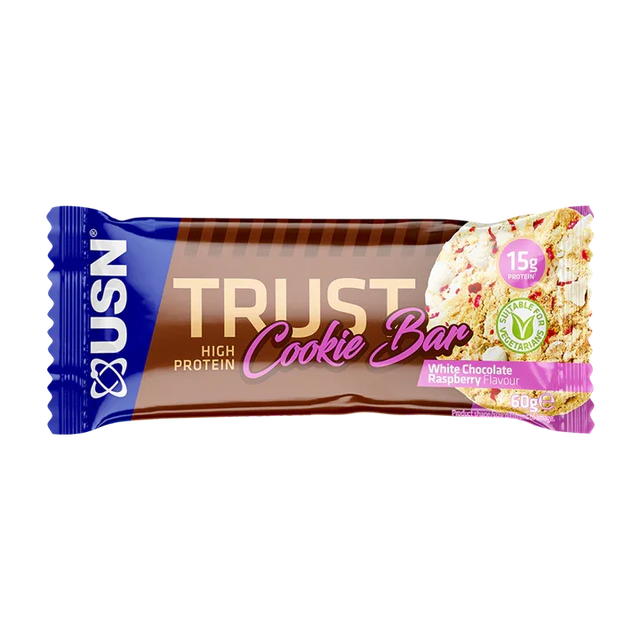 USN Trust Cookie Bars 12x60g White Chocolate & Raspberry