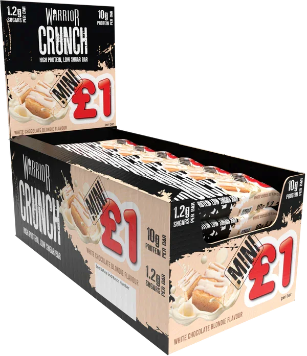 Warrior CRUNCH Mini Bars 24x32g White Chocolate Blondie