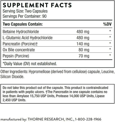 Advanced Digestive Enzymes - 180 Capsules - (Formerly Bio-Gest) - Thorne - welzo
