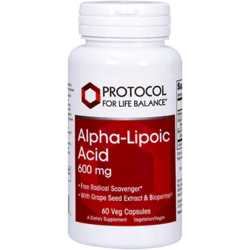 Protocol For Life Balance Alpha-Lipoic Acid 600mg 60 caps