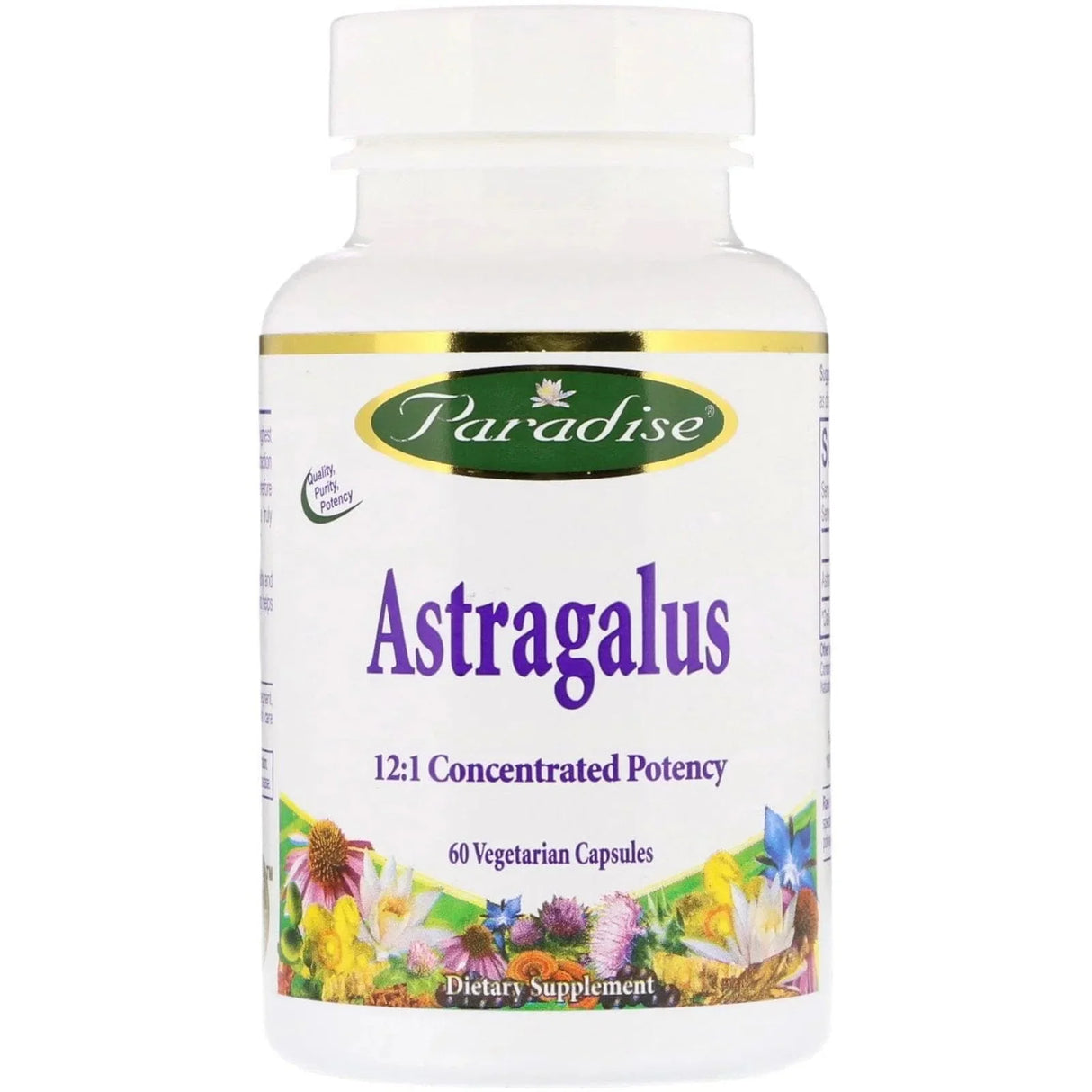 Astragalus, 60 Vegetarian Capsules - Paradise Herbs - welzo