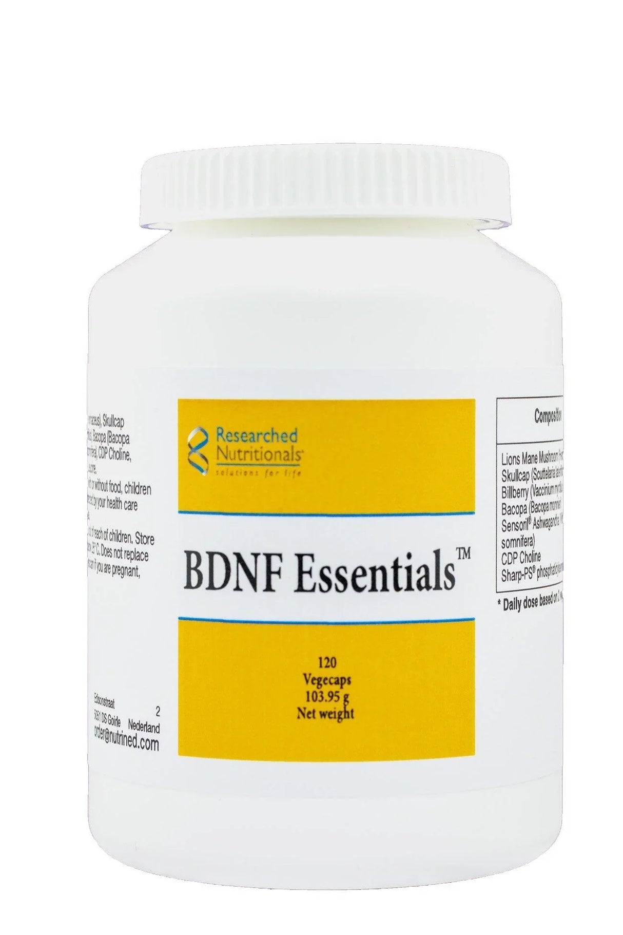BDNF Essentials, 120 Capsules - Researched Nutritionals - welzo