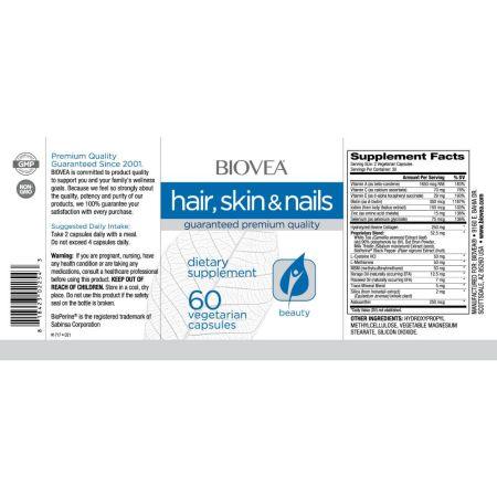 Biovea Hair, Skin & Nails 60 Vegetarian Capsules