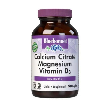 Bluebonnet Calcium Citrate Magnesium & Vitamin D3 Caplets