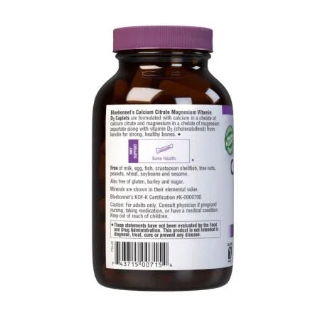 Bluebonnet Calcium Citrate Magnesium & Vitamin D3 Caplets