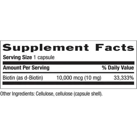 Country Life Biotin 10mg 120 Vegan Capsules