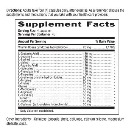 Country Life MaxAmino Caps with Vitamin B6 180 Capsules