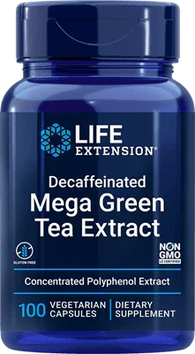 Decaffeinated Mega Green Tea Extract - 100 caps - Life Extension - welzo