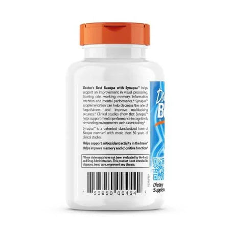 Doctor's Best Bacopa with Synapsa 320 mg 60 Veggie Capsules