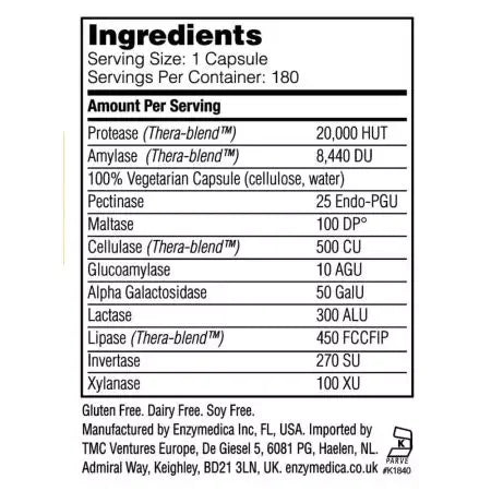 Enzymedica Digest Basic Capsules (UK Label)