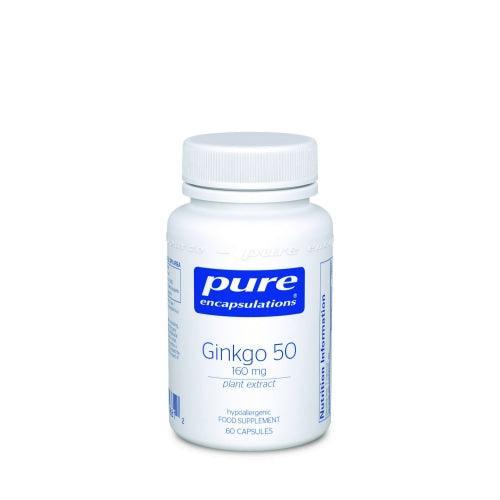 Ginkgo 50 - 160mg - 60 Capsules - Pure Encapsulations - welzo