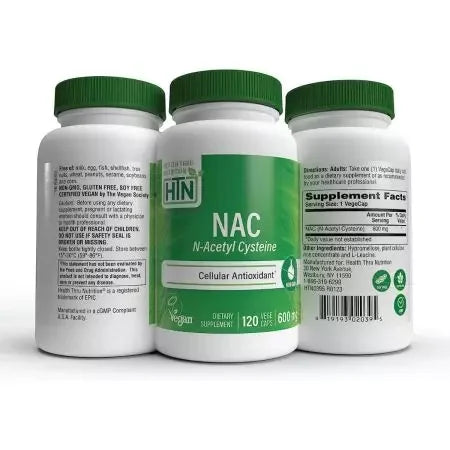 Health Thru Nutrition NAC (NAcetyl Cysteine) 600mg Veggie Capsules