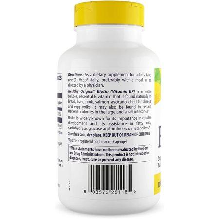Healthy Origins Biotin 10,000mcg Veggie Capsules