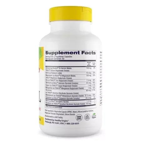 Healthy Origins Chelated Multi Mineral Veggie Capsules