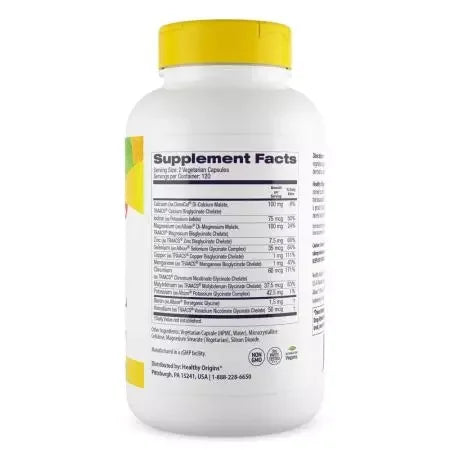 Healthy Origins Chelated Multi Mineral Veggie Capsules