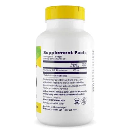 Healthy Origins CoQ10 100mg Softgels