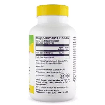 Healthy Origins Eggshell Membrane 500mg Veggie Capsules
