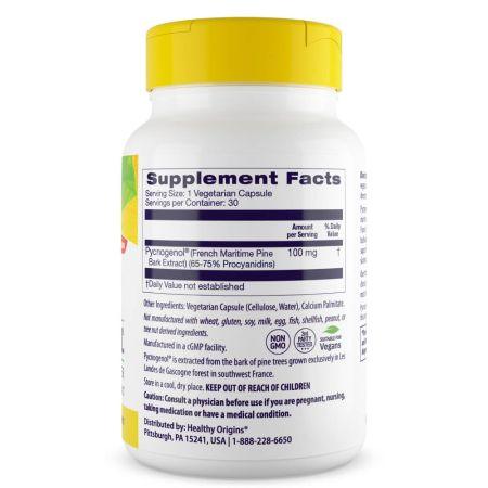 Healthy Origins Pycnogenol 100 mg Veggie Capsules