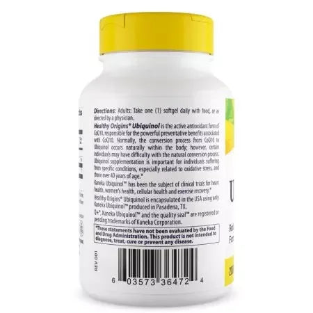 Healthy Origins Ubiquinol 200mg Softgels