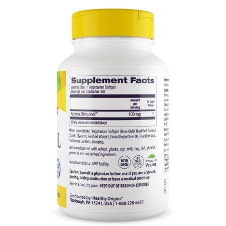 Healthy Origins Vegan Ubiquinol 100mg Softgels