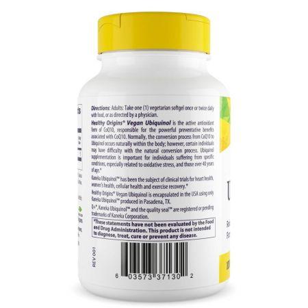 Healthy Origins Vegan Ubiquinol 100mg Softgels