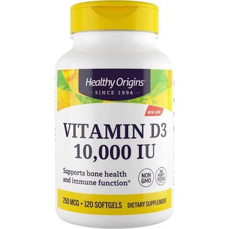 Healthy Origins Vitamin D3 10,000iu Softgels