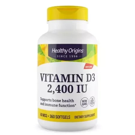 Healthy Origins Vitamin D3 2,400iu Softgels