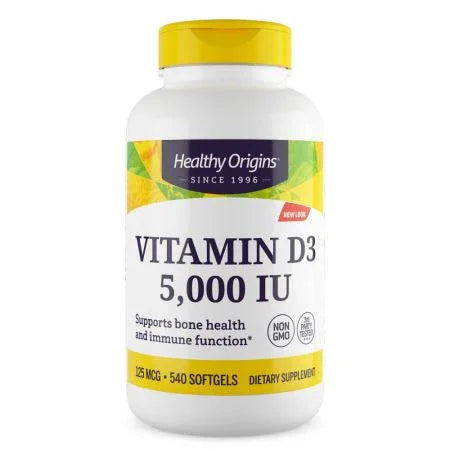 Healthy Origins Vitamin D3 5,000iu Softgels