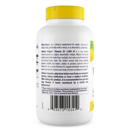 Healthy Origins Vitamin D3 5,000iu Softgels