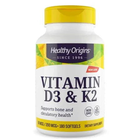 Healthy Origins Vitamin D3 & K2 50mcg/200mcg Softgels