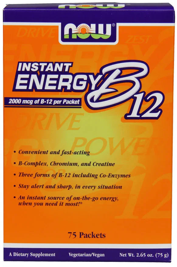 NOW Foods Vitamin B-12, Instant Energy - 75 packets