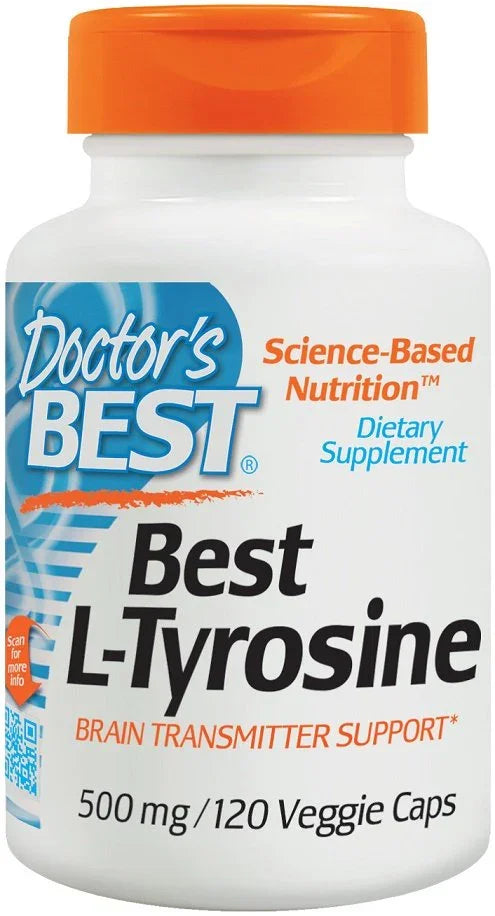 Doctor's Best L-Tyrosine, 500mg - 120 vcaps