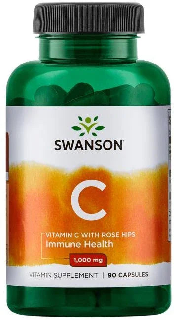 Swanson Vitamin C with Rose Hips Extract, 1000mg - 90 caps