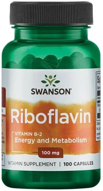 Swanson Riboflavin Vitamin B-2, 100mg - 100 caps